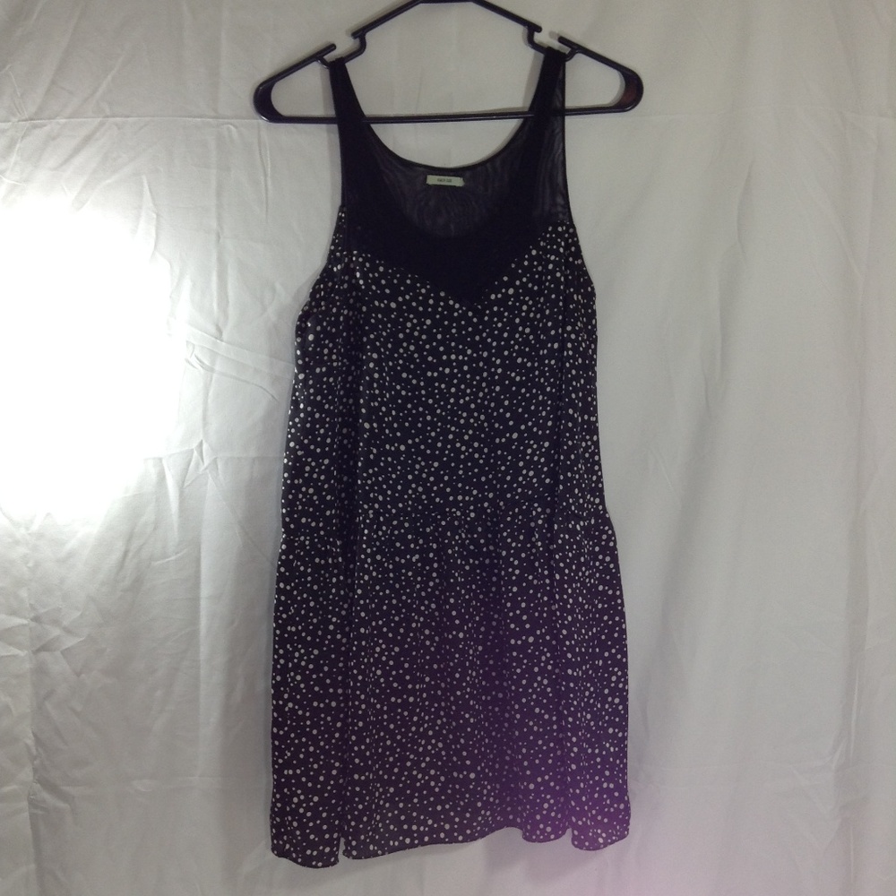 Kimchi Blue Black/cream dot dress Size small